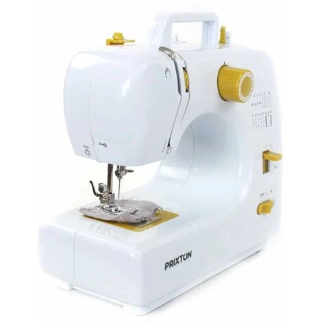 PRIXTON - Macchina Da Cucire Portatile P120 - Cassetto Per Accessori - Lampada Integrata - 16 Tipi Di Schemi - Pedale Incluso - Colore Giallo 4 PRIXTON - Macchina Da Cucire Portatile P120 - Cassetto Per Accessori - Lampada Integrata - 16 Tipi Di Schemi - Pedale Incluso - Colore Giallo - immagine 2