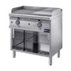 Fry Top A Gas Piastra Mezza Liscia Mezza Rigata Inox Bim 800x700x850/900H - Kg.135 - Kw.12