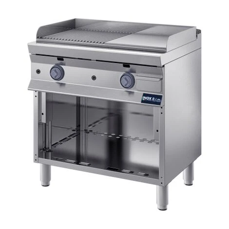 Fry Top A Gas Piastra Mezza Liscia Mezza Rigata Inox Bim 800x700x850/900H - Kg.135 - Kw.12 3 Fry Top A Gas Piastra Mezza Liscia Mezza Rigata Inox Bim 800x700x850/900H - Kg.135 - Kw.12