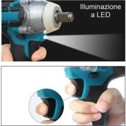 Trapano Avvitatore A Doppia Batteria Ad Impulsi Litio 20V Con Valigetta POB-280 -Rowentus Negozio 86814948 3