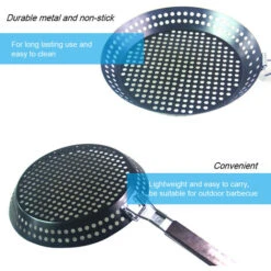 Padella Per Grigliare In Metallo Antiaderente Con Manico Pieghevole In Legno Padella Per Griglia Con Fori Manico Rimovibile Per Grill All'aperto Topper Padella Per Barbecue Per Verdure Carne Di Pesce 9 Padella Per Grigliare In Metallo Antiaderente Con Manico Pieghevole In Legno Padella Per Griglia Con Fori Manico Rimovibile Per Grill All'aperto Topper Padella Per Barbecue Per Verdure Carne Di Pesce -Rowentus Negozio 86855560 3