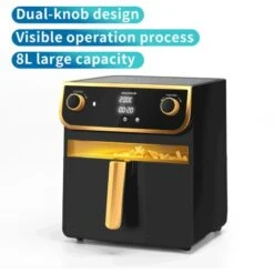 FRIGGITRICE AD ARIA CALDA SENZA OLIO 8 LT FRIGGE CUOCE TOUCH ARROSTO 1700 W AIGO -Rowentus Negozio 86862645 5