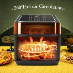 Aigostar Zane - Friggitrice Ad Aria Da 8 Litri E 1700W Con Ampia Finestra Di Visualizzazione. 12 Impostazioni Di Menu Preimpostate, Comandi Luminosi , Touch Screen LED, Con Ricettario, BPA FREE -Rowentus Negozio 86973733 5