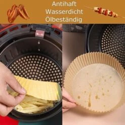 Set 100 Pezzi Carta Da Forno Per Friggitrice Ad Aria Fodere Monouso 16x4,5 Cm -Rowentus Negozio 87083515 4