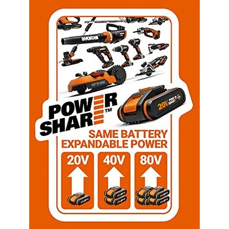 WORX WX030.9 Aspirapolvere Per Auto 20 V (S/Batti), Nero 5 WORX WX030.9 Aspirapolvere Per Auto 20 V (S/Batti), Nero - immagine 3
