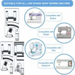 HIASDFLS Confezione Da 3 Macchine Da Cucire E Reggette E Piedini Adatti Per La Casa 3 Mm, 4 Mm E 6 Mm -Rowentus Negozio 88134173 4