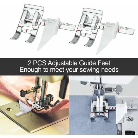 HIASDFLS 2 Pezzi Piedino Regolabile Piedino Guida Per Cucire Piedino Macchina Da Cucire Piedino Con Scatola Di Plastica Piedino Guida Regolabile Per Singer Brother Janome Kenmore 6 HIASDFLS 2 Pezzi Piedino Regolabile Piedino Guida Per Cucire Piedino Macchina Da Cucire Piedino Con Scatola Di Plastica Piedino Guida Regolabile Per Singer Brother Janome Kenmore - immagine 4