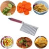Coltello Ondulato Per Patate Tritatutto Ondulato Affettatrice Per Patatine Fritte Coltello Per Tagliare Insalata Di Verdure Coltello Ondulato In Acciaio Inossidabile Tagliaverdure Ondulato (Argento) -Rowentus Negozio 88665734 1