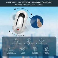 S1PRO 5000PA Robot Per La Pulizia Delle Finestre Con App One-Key Start E Telecomando, Strumento Per La Pulizia Delle Finestre Per Finestre Alte Interne Ed Esterne, Vetro/piastrelle 9 S1PRO 5000PA Robot Per La Pulizia Delle Finestre Con App One-Key Start E Telecomando, Strumento Per La Pulizia Delle Finestre Per Finestre Alte Interne Ed Esterne, Vetro/piastrelle -Rowentus Negozio 89070617 3