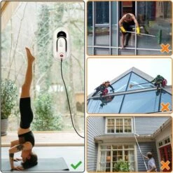 S1PRO 5000PA Robot Per La Pulizia Delle Finestre Con App One-Key Start E Telecomando, Strumento Per La Pulizia Delle Finestre Per Finestre Alte Interne Ed Esterne, Vetro/piastrelle 11 S1PRO 5000PA Robot Per La Pulizia Delle Finestre Con App One-Key Start E Telecomando, Strumento Per La Pulizia Delle Finestre Per Finestre Alte Interne Ed Esterne, Vetro/piastrelle -Rowentus Negozio 89070617 5