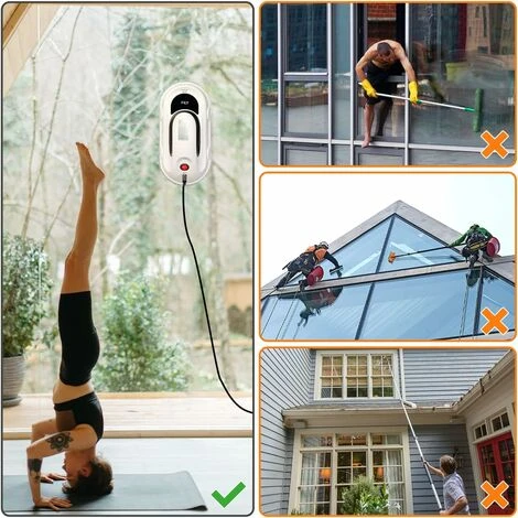 S1PRO 5000PA Robot Per La Pulizia Delle Finestre Con App One-Key Start E Telecomando, Strumento Per La Pulizia Delle Finestre Per Finestre Alte Interne Ed Esterne, Vetro/piastrelle 7 S1PRO 5000PA Robot Per La Pulizia Delle Finestre Con App One-Key Start E Telecomando, Strumento Per La Pulizia Delle Finestre Per Finestre Alte Interne Ed Esterne, Vetro/piastrelle - immagine 5