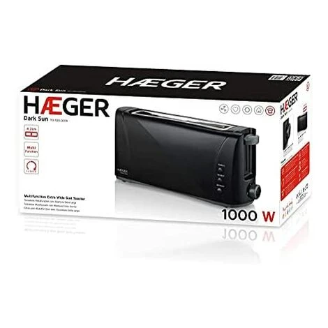 HAEGER Dark Sun - Tostapane Multifunzionale Con 1000W - Fessura Extra Lunga, Controllo Della Tostatura - 6 Posizioni, 3 Funzioni: Riscaldare, Scongelare E Annullare, Extra Boost Per Fette Piccole 4 HAEGER Dark Sun - Tostapane Multifunzionale Con 1000W - Fessura Extra Lunga, Controllo Della Tostatura - 6 Posizioni, 3 Funzioni: Riscaldare, Scongelare E Annullare, Extra Boost Per Fette Piccole - immagine 2