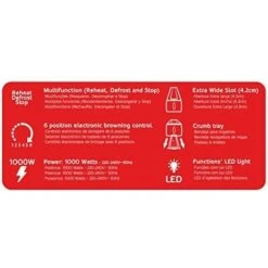 HAEGER Dark Sun - Tostapane Multifunzionale Con 1000W - Fessura Extra Lunga, Controllo Della Tostatura - 6 Posizioni, 3 Funzioni: Riscaldare, Scongelare E Annullare, Extra Boost Per Fette Piccole 9 HAEGER Dark Sun - Tostapane Multifunzionale Con 1000W - Fessura Extra Lunga, Controllo Della Tostatura - 6 Posizioni, 3 Funzioni: Riscaldare, Scongelare E Annullare, Extra Boost Per Fette Piccole -Rowentus Negozio 90877491 3