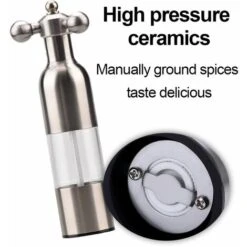 Macina Sale Pepe, Macina Sale Pepe In Acciaio Inox Da Cucina Fatto A Mano Regolabile Grande 8 Macina Sale Pepe, Macina Sale Pepe In Acciaio Inox Da Cucina Fatto A Mano Regolabile Grande -Rowentus Negozio 91188132 3