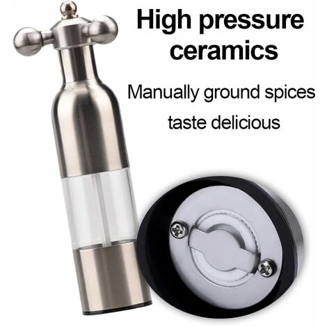 Macina Sale Pepe, Macina Sale Pepe In Acciaio Inox Da Cucina Fatto A Mano Regolabile Grande 4 Macina Sale Pepe, Macina Sale Pepe In Acciaio Inox Da Cucina Fatto A Mano Regolabile Grande - immagine 3