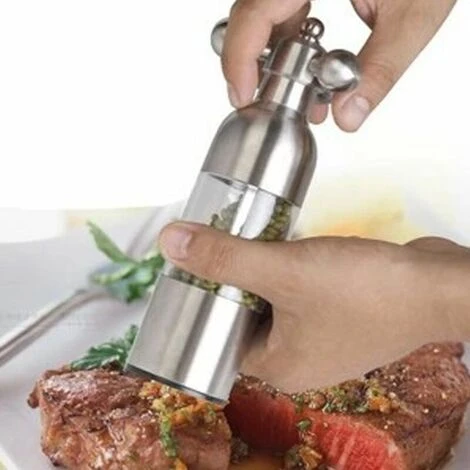 Macina Sale Pepe, Macina Sale Pepe In Acciaio Inox Da Cucina Fatto A Mano Regolabile Grande 5 Macina Sale Pepe, Macina Sale Pepe In Acciaio Inox Da Cucina Fatto A Mano Regolabile Grande - immagine 4