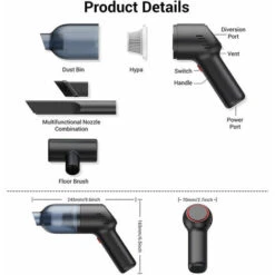 Aspirapolvere Portatile Senza Fili: Mini Aspirapolvere Portatile Ricaricabile Con Potente Aspirazione, Aspirapolvere Portatile Umido E Secco Per Moquette Per Auto. -Rowentus Negozio 91191294 3