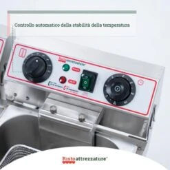 Friggitrice Elettrica Professionale 10+10 Litri Doppia Vasca In Acciaio Inox Per Pub Bar Ristoranti Da Banco 10 Friggitrice Elettrica Professionale 10+10 Litri Doppia Vasca In Acciaio Inox Per Pub Bar Ristoranti Da Banco -Rowentus Negozio 91343446 4