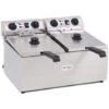 Friggitrice Elettrica Professionale 13+13 Litri Doppia Vasca In Acciaio Inox Per Pub Bar Ristoranti Da Banco -Rowentus Negozio 91343477 1