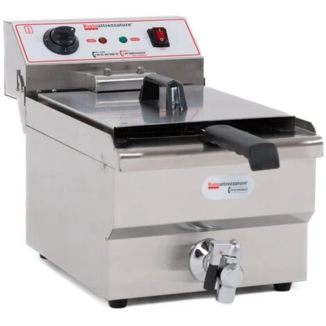 Friggitrice Elettrica Professionale 13 Litri Singola Vasca In Acciaio Inox Per Pub Bar Ristoranti Da Banco 3 Friggitrice Elettrica Professionale 13 Litri Singola Vasca In Acciaio Inox Per Pub Bar Ristoranti Da Banco