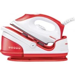 Necchi NS-2668 Ferro Da Stiro A Caldaia 2200 W 0,6 L Ceramica Rosso, Bianco