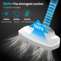 Scopa Elettrica Senza Filo Senza Sacco 12000 Pa Con Luce LED Frontale Autonomia Batteria 6000 MAh 30 Min Tempo Di Ricarica 4-5 H 9 Scopa Elettrica Senza Filo Senza Sacco 12000 Pa Con Luce LED Frontale Autonomia Batteria 6000 MAh 30 Min Tempo Di Ricarica 4-5 H -Rowentus Negozio 92037889 3