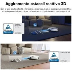Roborock S8，Aspirateur Robot Blanc PreciSense® LiDAR Navigation Brosse DuoRoller Cartographie 3D Puissance 6000pa Système VibraRise®（Mise à Niveau Du S7）- S8 -Rowentus Negozio 92920255 5