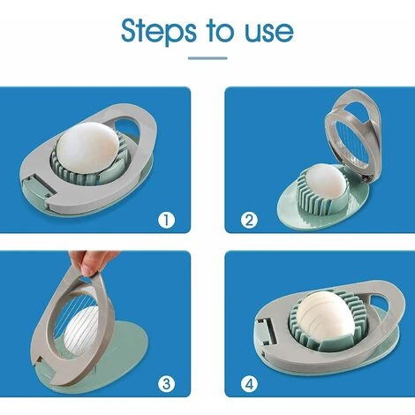 Uova Tagliate, Coltello Per Uova Tagliate A Pomodoro Combinazione Di Funghi Affettatrice Per Uova Utensile Da Cucina (Grigio Nordico Blu) 4 Uova Tagliate, Coltello Per Uova Tagliate A Pomodoro Combinazione Di Funghi Affettatrice Per Uova Utensile Da Cucina (Grigio Nordico Blu) - immagine 2