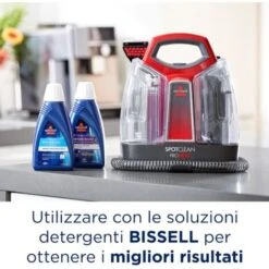 BISSELL SpotClean ProHeat - Pulitore Portatile Per Tappezzeria - Smacchiatore Multisuperficie Per Moquette, Tappeti, Scale E Auto - Rimuove Lo Sporco, Liquidi E Le Macchie - 330 W -74 DB - 36988 -Rowentus Negozio 92953600 3