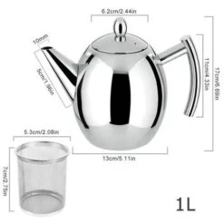 None Teiera In Acciaio Inox Teiera Con Infusore Teiera In Acciaio Inox Con Filtro 1L