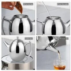 None Teiera In Acciaio Inox Teiera Con Infusore Teiera In Acciaio Inox Con Filtro 1L -Rowentus Negozio 93110856 4