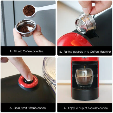 Capsule Caffè Riutilizzabili Acciaio Inox Capsule Caffè Riutilizzabili Filtro Tazza Compatibile Con LAVAZZA A MODO MIO JOLIE LAVAZZA A MODO MIO ESPRIA 4 Capsule Caffè Riutilizzabili Acciaio Inox Capsule Caffè Riutilizzabili Filtro Tazza Compatibile Con LAVAZZA A MODO MIO JOLIE LAVAZZA A MODO MIO ESPRIA - immagine 2