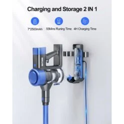 BuTure Aspirapolvere Senza Fili,33KPA/450W Scopa Elettrica Senza Fili Potente,55Mins Batteria Rimovibile,Filtraggio A 6 Strati,Anti-Avvolgimento Aspirapolvere Per Peli Animali/Pavimenti/Tappeti-VC50 -Rowentus Negozio 93580284 4