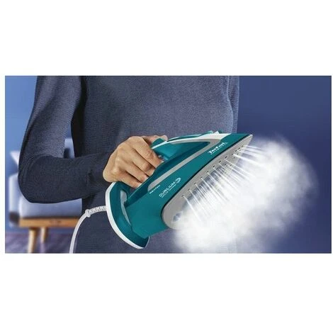 Tefal EasyGliss Plus FV5737 Ferro Da Stiro A Secco E A Vapore Durilium 2500W Turchese/Bianco 5 Tefal EasyGliss Plus FV5737 Ferro Da Stiro A Secco E A Vapore Durilium 2500W Turchese/Bianco - immagine 3