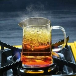 Teiera A Fondo Quadrato Trasparente Da 1 Pezzo Con Infusore In Vetro Trasparente, Infusore In Borosilicato Domestico, Perfetto Per Tè E Caffè (950 Ml) -Rowentus Negozio 94167311 5