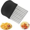 Coltello Per Patatine Fritte A Forma Di Onda, Tagliaverdure In Acciaio Inox, Tagliapatate A Forma Di Onda, Coltello Per Patatine Fritte Per Insalata Di Frutta E Verdura, Tagliapatatine Fritte, Tagliap -Rowentus Negozio 94286619 1