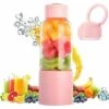 Frullatore Portatile, Spremiagrumi Con 450 Ml 6 Lame Senza BPA Per Sport E Viaggi, Mini Frullatore Per Frullati E Frappè, Regalo Di Natale Per Donne E Uomini (rosa)