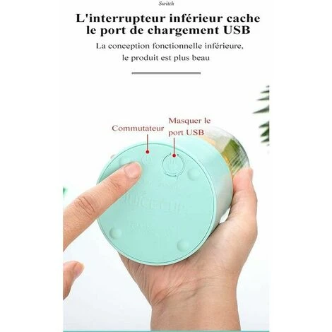 Frullatore Portatile, Spremiagrumi Con 450 Ml 6 Lame Senza BPA Per Sport E Viaggi, Mini Frullatore Per Frullati E Frappè, Regalo Di Natale Per Donne E Uomini (rosa) 6 Frullatore Portatile, Spremiagrumi Con 450 Ml 6 Lame Senza BPA Per Sport E Viaggi, Mini Frullatore Per Frullati E Frappè, Regalo Di Natale Per Donne E Uomini (rosa) - immagine 4