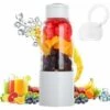 Frullatore Portatile, Spremiagrumi Con 450 Ml 6 Lame Senza BPA Per Sport E Viaggi, Mini Frullatore Per Frullati E Frappè, Regalo Di Natale Per Donne E Uomini (bianco) -Rowentus Negozio 94292929 1