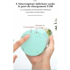 Frullatore Portatile, Spremiagrumi Con 450 Ml 6 Lame Senza BPA Per Sport E Viaggi, Mini Frullatore Per Frullati E Frappè, Regalo Di Natale Per Donne E Uomini (bianco) -Rowentus Negozio 94292929 5