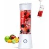 Frullatore Portatile Per Succhi, Frappè, Spremiagrumi Per Frutta E Verdura, Frullatore, 480 Ml, Senza BPA, Mini Frullatore Per Frullati USB, 100 W, Regalo Di Natale In Famiglia (bianco) -Rowentus Negozio 94293290 1