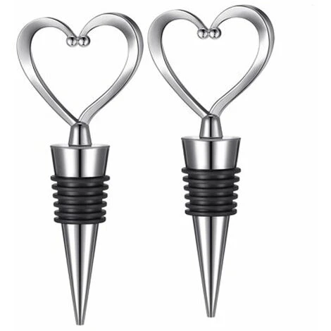 Confezione Da 2 Tappi Per Bottiglia Di Vino - Salvavino In Acciaio Inossidabile, Tappi Per Vino Riutilizzabili Per Bevande, Tappo Per Vino A Forma Di Cuore Per Regali, Bar, Feste, Matrimoni. 3 Confezione Da 2 Tappi Per Bottiglia Di Vino - Salvavino In Acciaio Inossidabile, Tappi Per Vino Riutilizzabili Per Bevande, Tappo Per Vino A Forma Di Cuore Per Regali, Bar, Feste, Matrimoni.