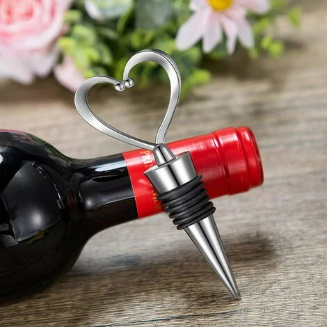 Confezione Da 2 Tappi Per Bottiglia Di Vino - Salvavino In Acciaio Inossidabile, Tappi Per Vino Riutilizzabili Per Bevande, Tappo Per Vino A Forma Di Cuore Per Regali, Bar, Feste, Matrimoni. 4 Confezione Da 2 Tappi Per Bottiglia Di Vino - Salvavino In Acciaio Inossidabile, Tappi Per Vino Riutilizzabili Per Bevande, Tappo Per Vino A Forma Di Cuore Per Regali, Bar, Feste, Matrimoni. - immagine 2