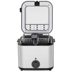 Friggitrice Elettrica Da 2,5 Litri Per Uso Domestico Piccola 1000 W Ad Alta Potenza Multifunzione Friggitrice In Acciaio Inossidabile Kebab Macchina Per Patatine Fritte (argento, Spina Europea) -Rowentus Negozio 94914313 2