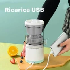 Trade Shop - Spremiagrumi Automatico Portatile Ricaricabile Usb Estrattore Frutta Fresca 45w -Rowentus Negozio 95111236 2