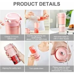 ITullatore Portatile, Mini ITullatore Per ITullati, ITullatore Di ITutta Personale, Spremiagrumi Elettrico Portatile USB Con 2 Lame, Batteria Ricaricabile Da 1400 MAh 9 ITullatore Portatile, Mini ITullatore Per ITullati, ITullatore Di ITutta Personale, Spremiagrumi Elettrico Portatile USB Con 2 Lame, Batteria Ricaricabile Da 1400 MAh -Rowentus Negozio 95468518 3