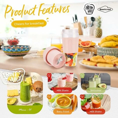 Bottiglia Per ITullatore Portatile, Mini ITullatore Ricaricabile Tramite USB, ITullatore Per Succhi ITeschi Multifunzionali, ITullatore Elettrico Per ITutta, ITullati, Casa, Viaggi, Ufficio 4 Bottiglia Per ITullatore Portatile, Mini ITullatore Ricaricabile Tramite USB, ITullatore Per Succhi ITeschi Multifunzionali, ITullatore Elettrico Per ITutta, ITullati, Casa, Viaggi, Ufficio - immagine 2