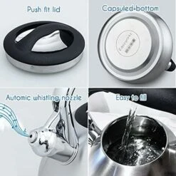 Bollitore A Fischio A Induzione In Acciaio Inossidabile, Bollitore Da 2,3 L Per Tutte Le Piastre Elettriche, Bollitore A Fischio Con Manico Resistente Al Calore E Antiscivolo, Bollitore Per Tè E Caffè 9 Bollitore A Fischio A Induzione In Acciaio Inossidabile, Bollitore Da 2,3 L Per Tutte Le Piastre Elettriche, Bollitore A Fischio Con Manico Resistente Al Calore E Antiscivolo, Bollitore Per Tè E Caffè -Rowentus Negozio 95469128 3