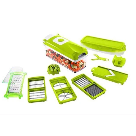 In Verde - Tagliaverdure Per Cubetti, Bastoncini, Fette, Strisce E Quarti - Taglia Insalata Mandolino Tagliacetrioli 3 In Verde - Tagliaverdure Per Cubetti, Bastoncini, Fette, Strisce E Quarti - Taglia Insalata Mandolino Tagliacetrioli