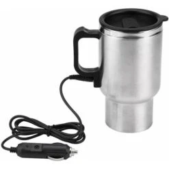 Bollitore Elettrico Per Auto Tazza Isolata Tazza Riscaldante Da Viaggio Thermos 450ml 12V Acciaio Inossidabile -Rowentus Negozio 95703761 3